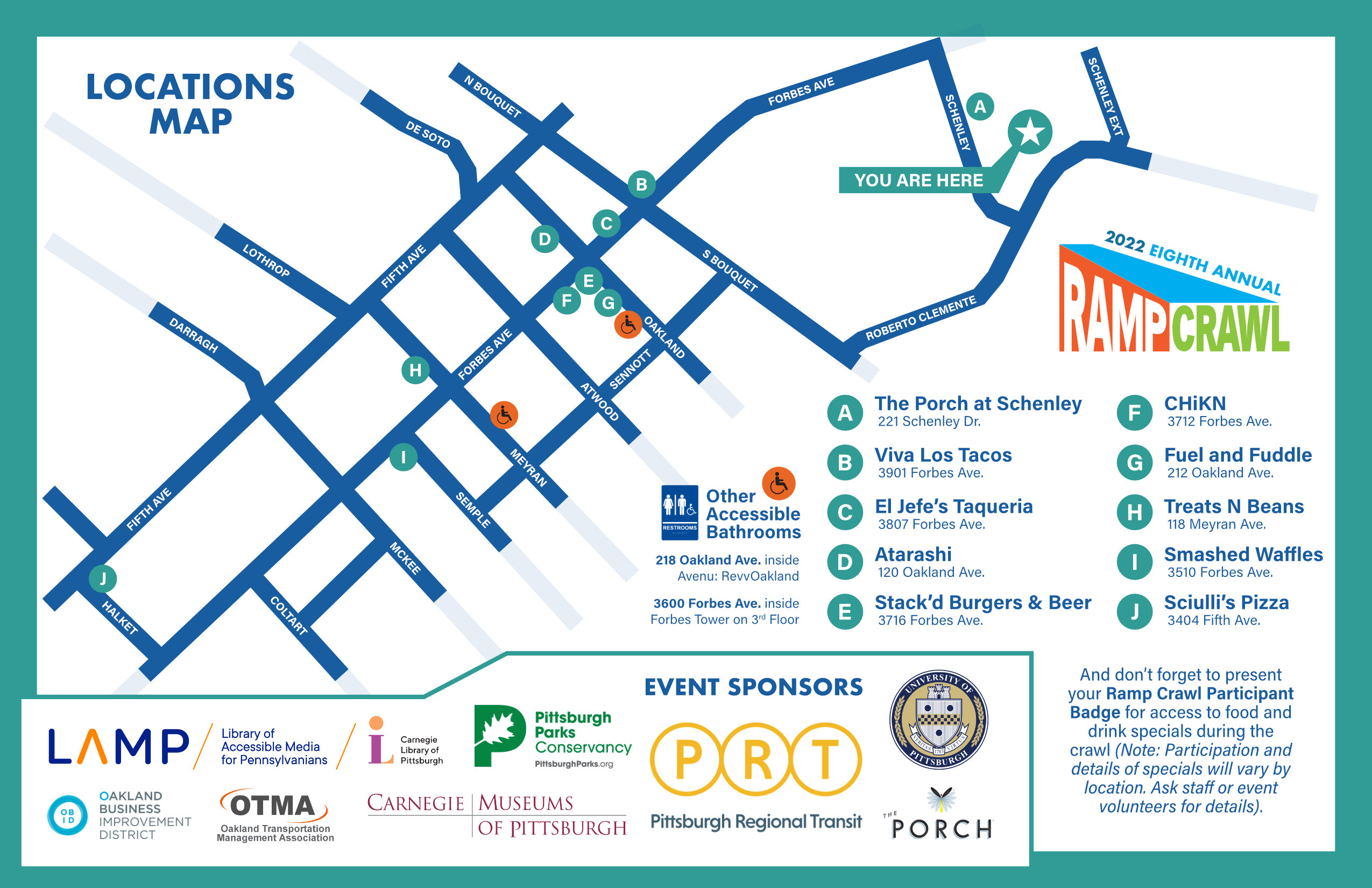 8th Annual Ramp Crawl in Oakland, Map